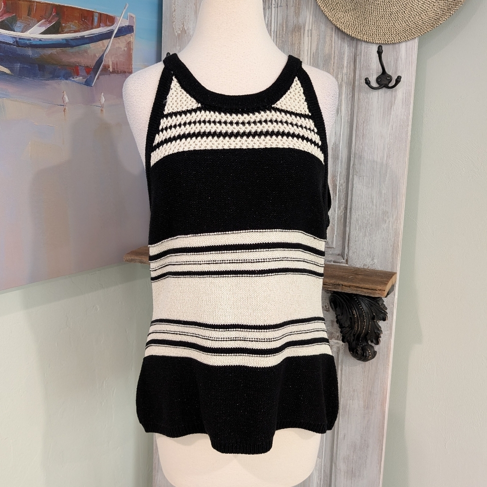 NWT WHBM Textured Stripe Knit Halter